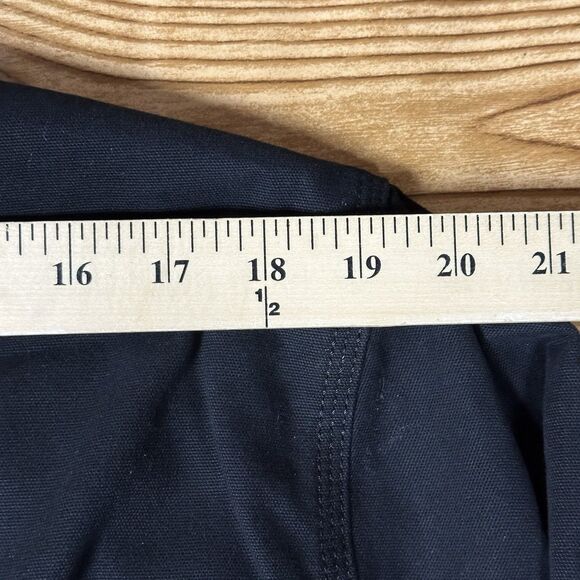 New Carhartt Rugged Flex Relaxed Fit Canvas Fleece-Lined Shirt Jacket Black Med - Picture 9 of 16
